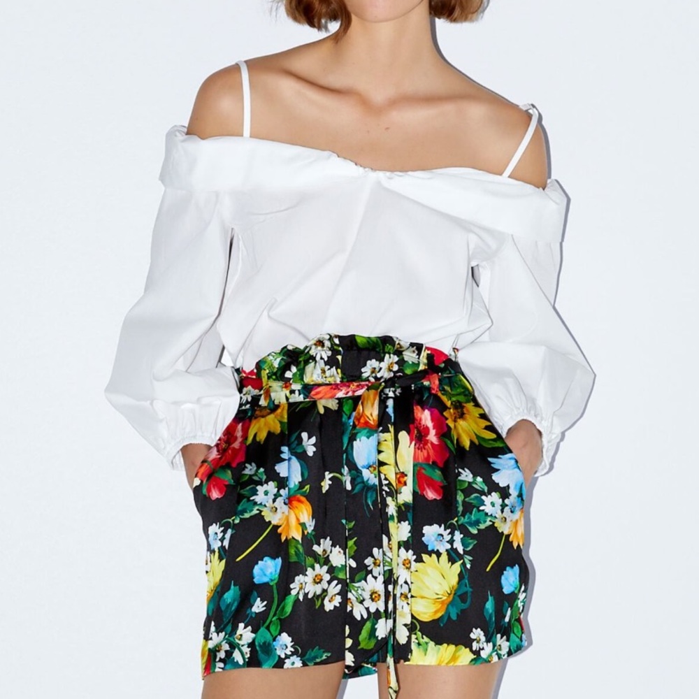 Zara Floral Print Shorts